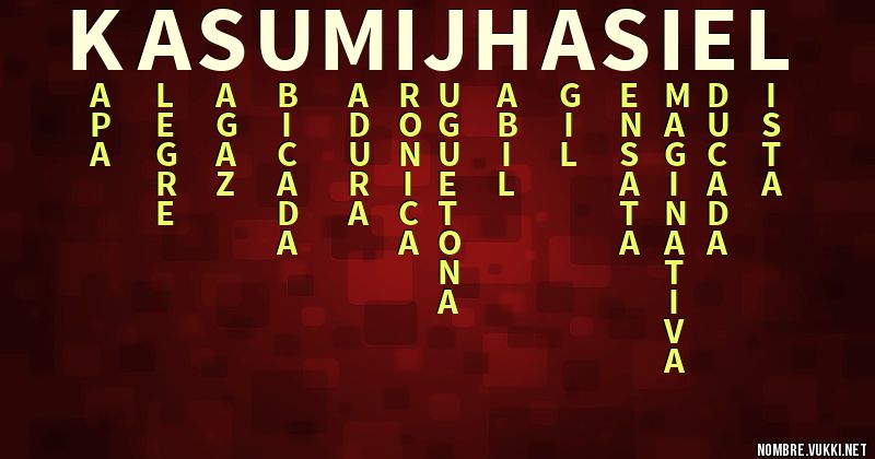 Acróstico kasumi jhasiel