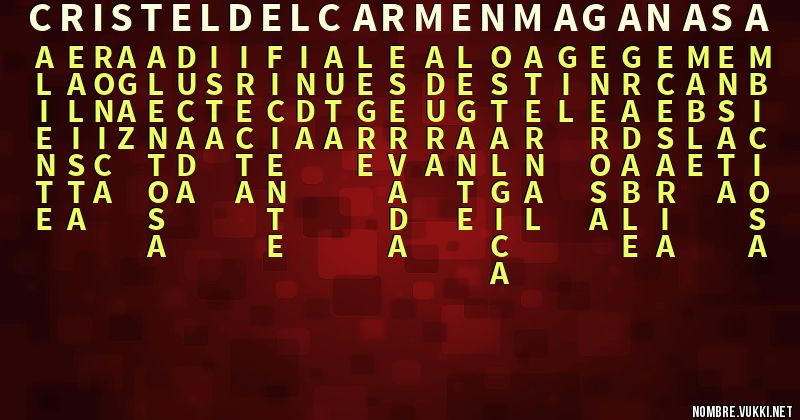 Acróstico cristel del carmen magaña sa