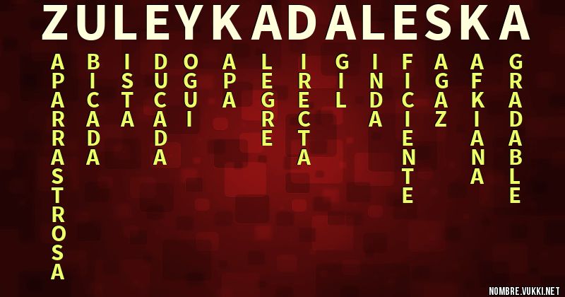 Acróstico zuleyka daleska