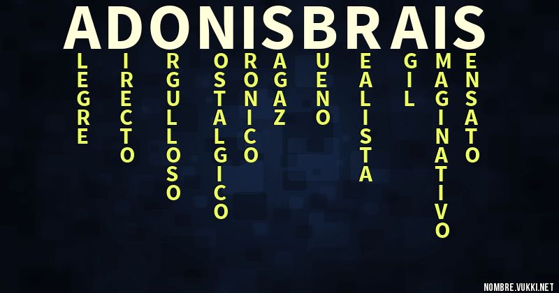 Acróstico adonis brais