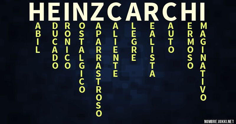Acróstico heinz carchi