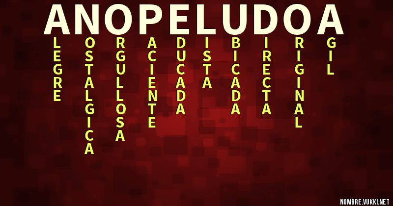 Acróstico ano peludo a