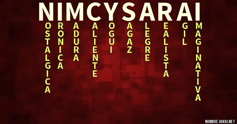 Acróstico nimcy sarai