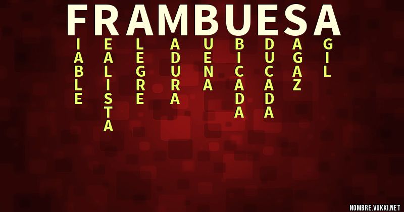 Acróstico frambuesa