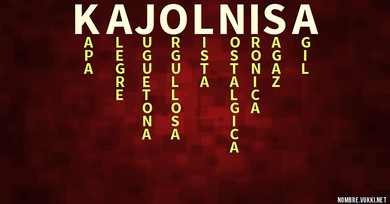 Acróstico kajol nisa