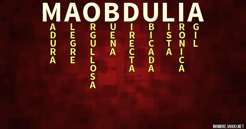 Acróstico ma. obdulia