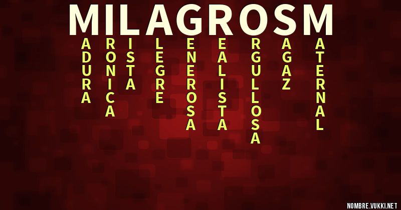 Acróstico milagros.m