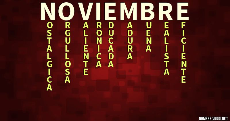 Acróstico noviembre