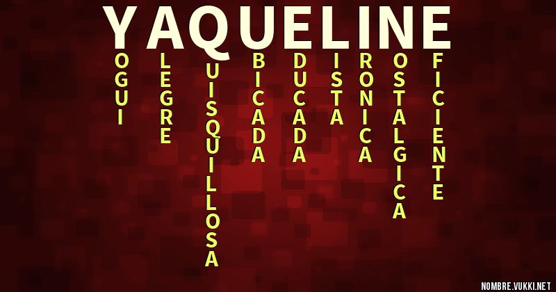 Acróstico yaqueline