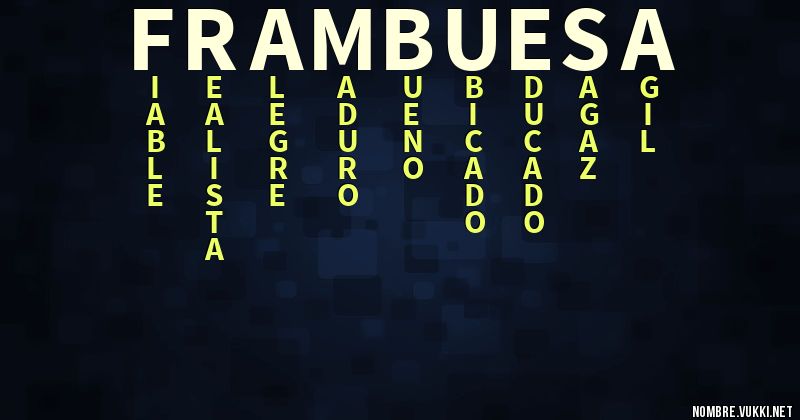 Acróstico frambuesa