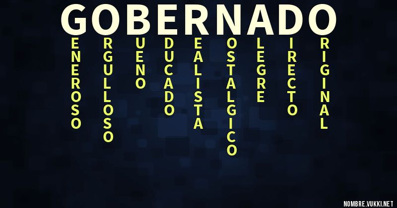 Acróstico gobernado