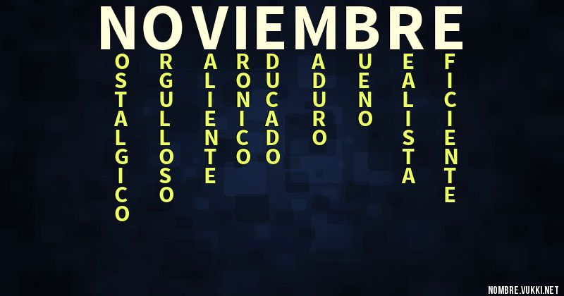 Acróstico noviembre