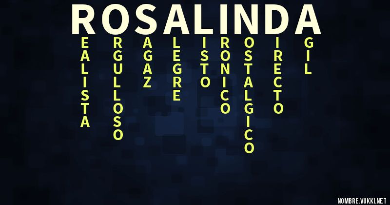 Acróstico rosalinda