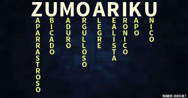 Acróstico zumoariku