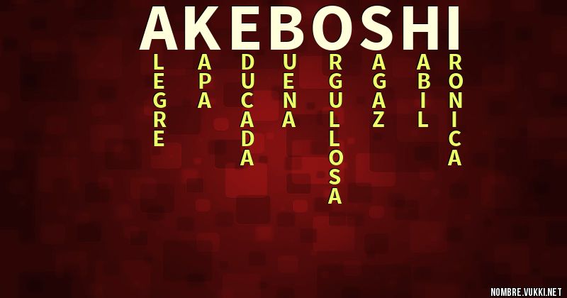 Acróstico akeboshi