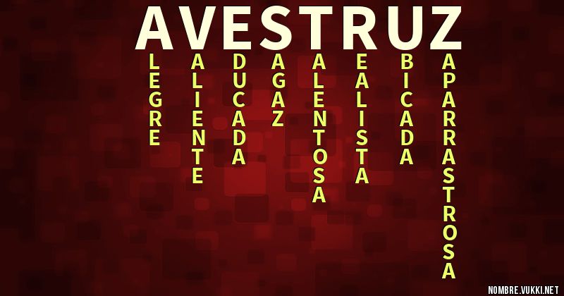 Acróstico avestruz