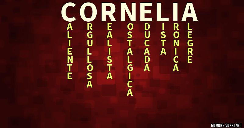 Acróstico cornelia