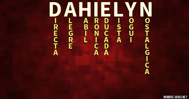 Acróstico dahielyn