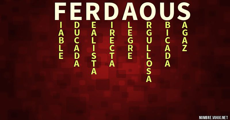 Acróstico ferdaous