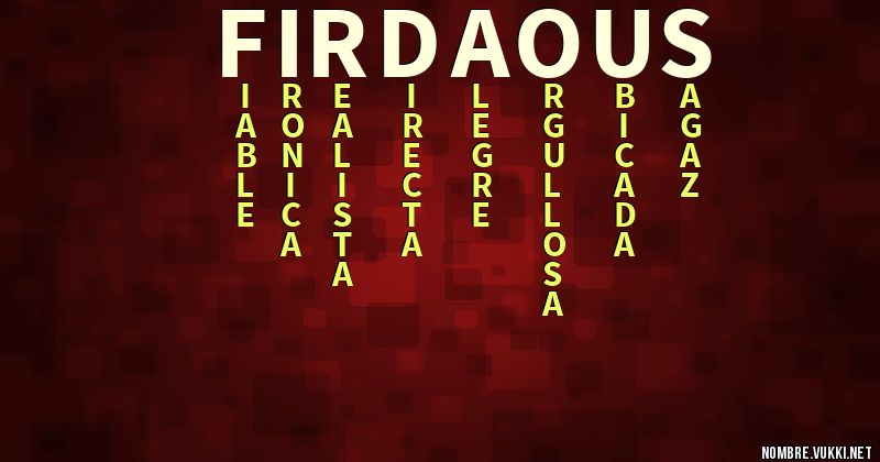 Acróstico firdaous