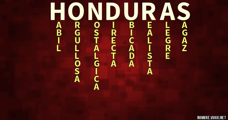 Acróstico honduras