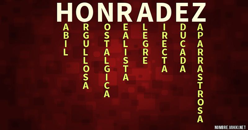 Acróstico honradez