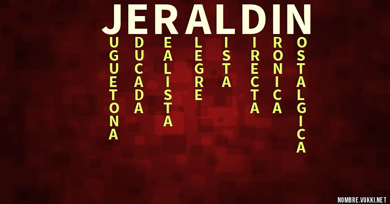 Acróstico jeraldin