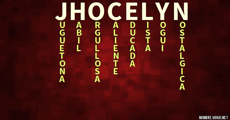 Acróstico jhocelyn