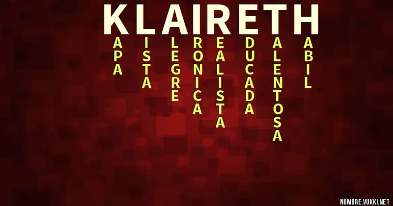 Acróstico klaireth