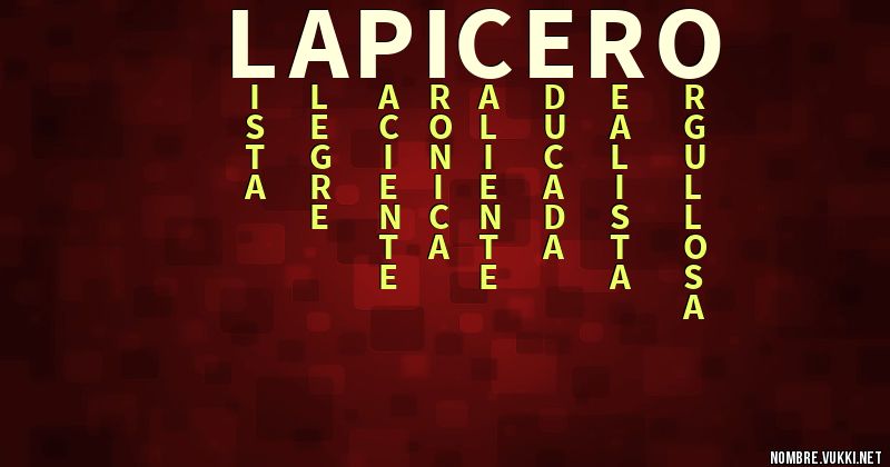 Acróstico lapicero