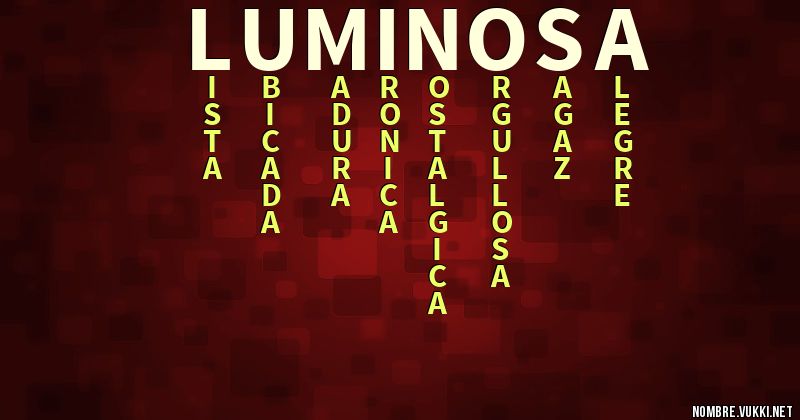 Acróstico luminosa