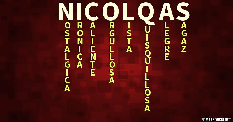 Acróstico nicol´qas