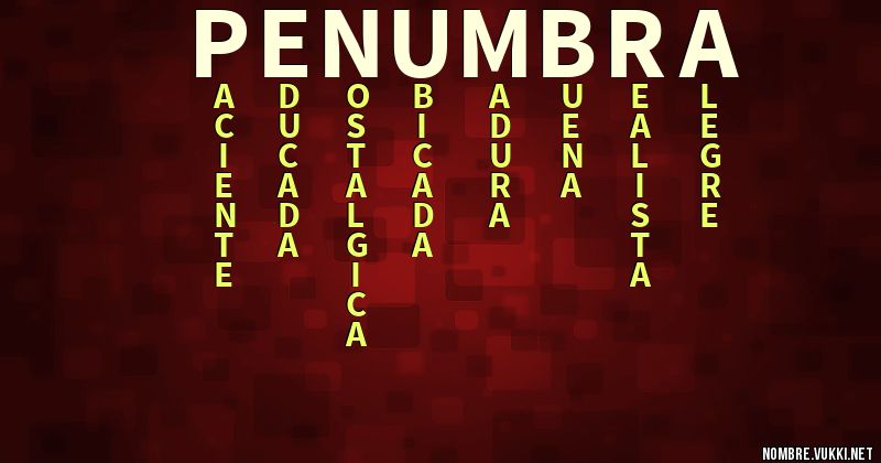 Acróstico penumbra