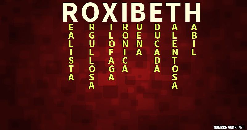 Acróstico roxibeth