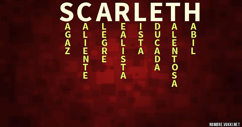 Acróstico scarleth
