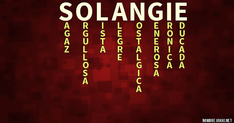 Acróstico solangie