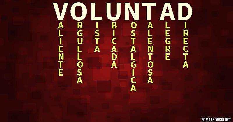 Acróstico voluntad