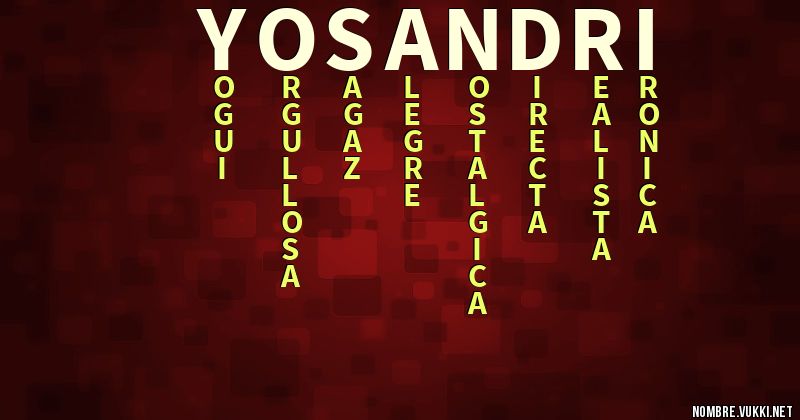 Acróstico yosandri