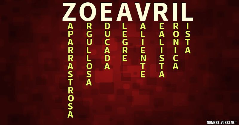 Acróstico zoe avril