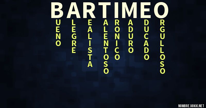Acróstico bartimeo