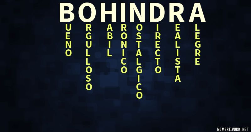 Acróstico bohindra