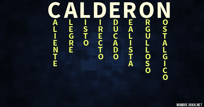 Acróstico calderon