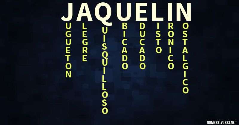 Acróstico jaquelin