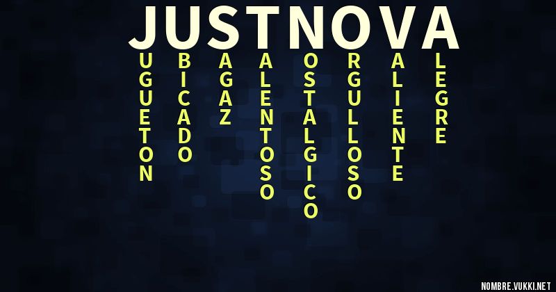 Acróstico just nova