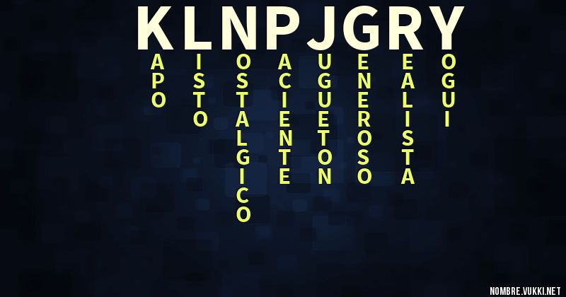 Acróstico klñpjgry