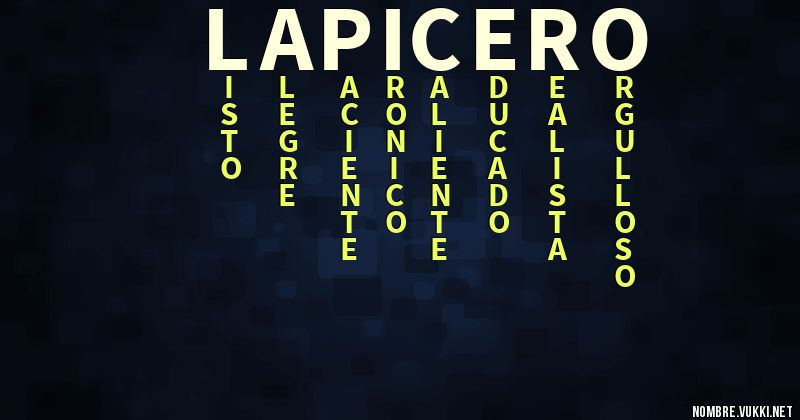 Acróstico lapicero