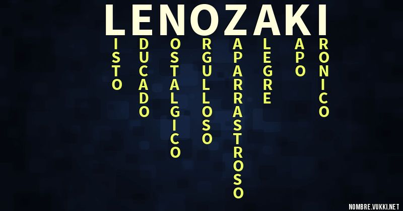 Acróstico len ozaki