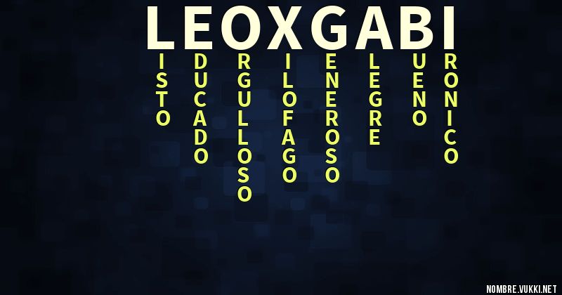 Acróstico leoxgabi