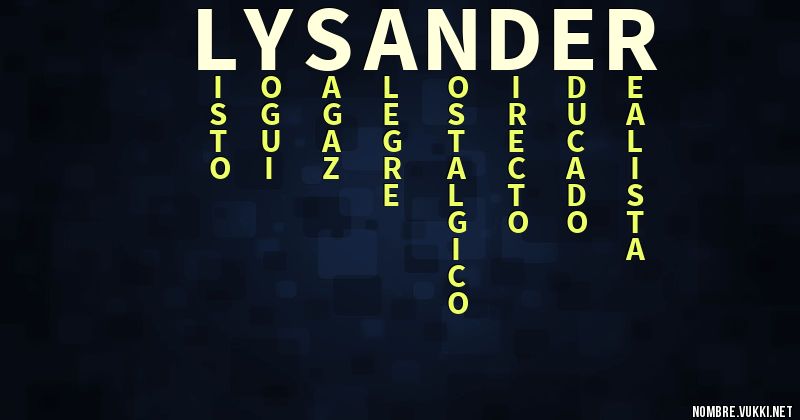 Acróstico lysander