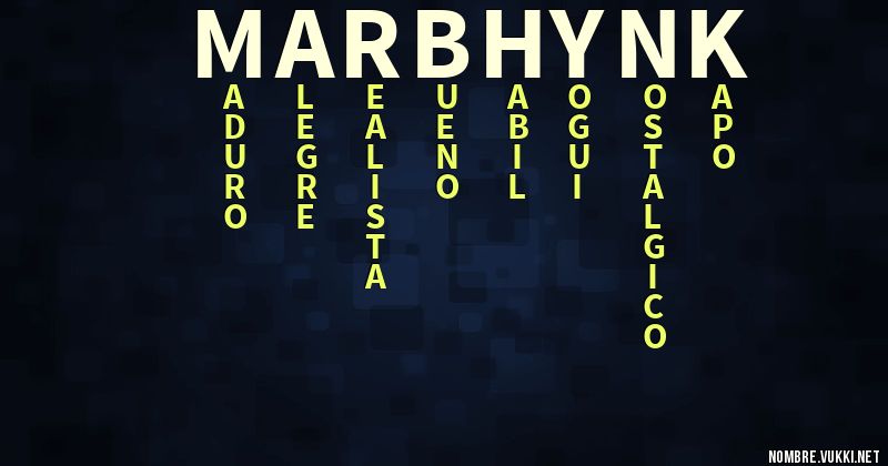 Acróstico marbhynk